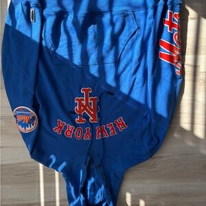 Pro Edge New York Blue Hoodie with Red & White Accents